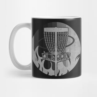 Disc Golf On Fire BW Mug